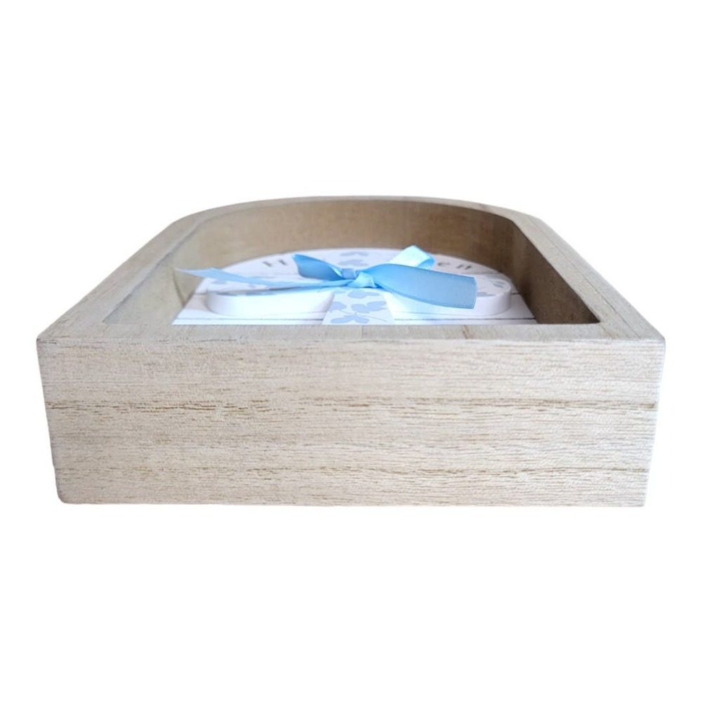 NEW "He is Risen" Blue Shadowbox Cross Wooden Home Decor (Size: 7" x 5" x 1.5") - Picture 4 of 7